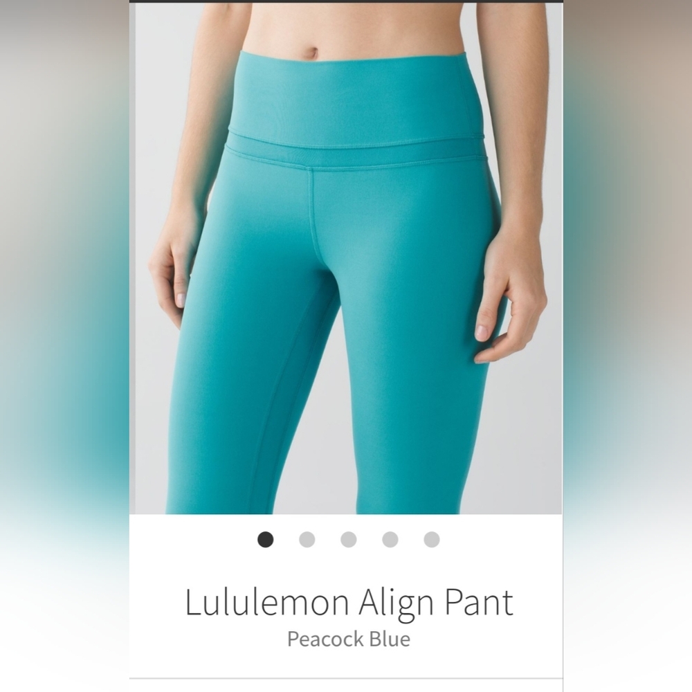RARE NWOT 🍋Lululemon🍋 OG Align Leggings Peacock Blue Size 2